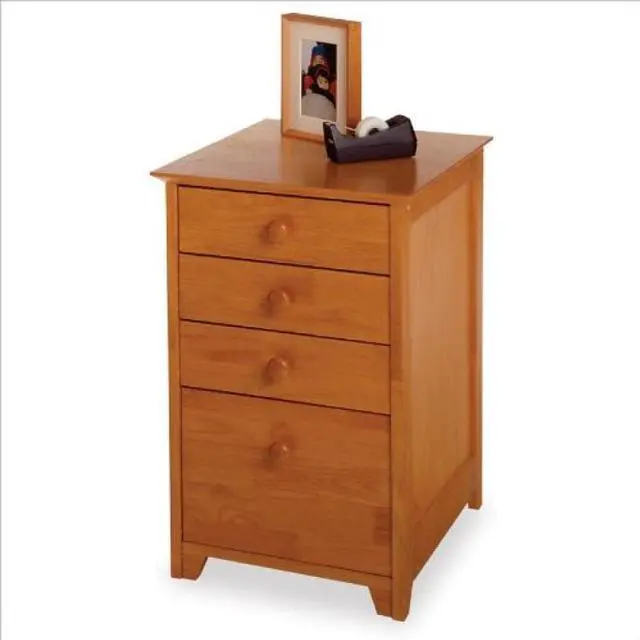 Alt view image 7 of 15 - Winsome 99428 Honey Beechwood FILE CABINET 4-DRAWER