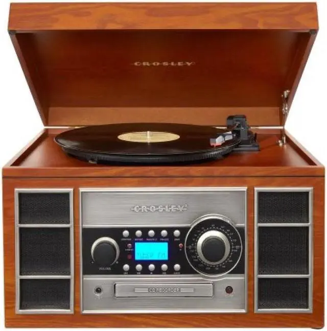 Alt view image 8 of 17 - Crosley Radio CR2413A-PA Memory Master II CD Recorder/USB (Paprika)