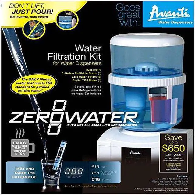 Alt view image 4 of 12 - Avanti Zj003Is Zero Water Bottle Kit Includes 2 Water Filters