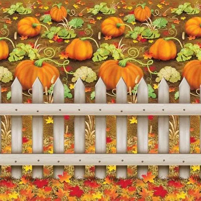 Alt view image 2 of 5 - Pumpkin Patch Backdrop - Multi-colored