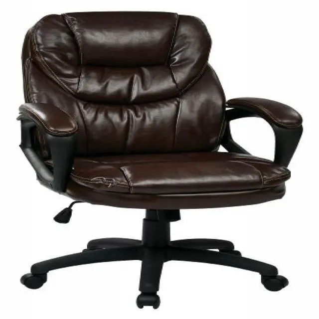 Alt view image 7 of 16 - Office Star Faux Leather Managers Chair with Padded Arms