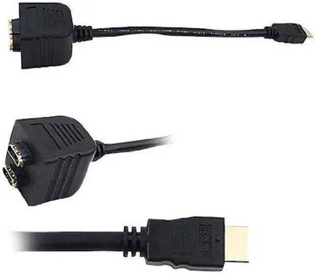 Alt view image 9 of 10 - New Pyle Phdmmf3 Hdmi Male/2 Female Splitter Cable