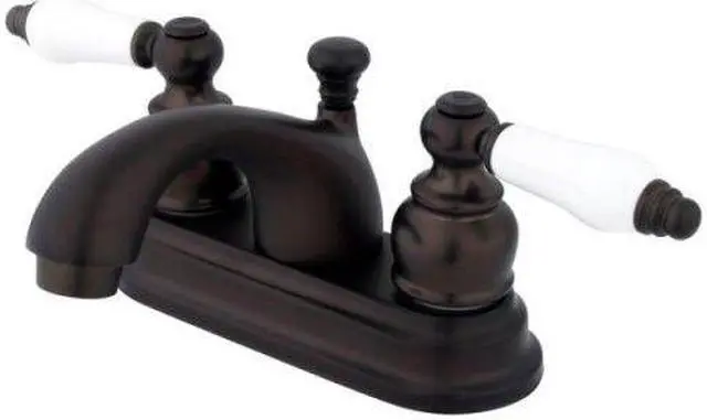 Main image of Kingston Brass KB2605PL Two Handle 4 in. Centerset Lavatory Faucet with Retail Pop-up