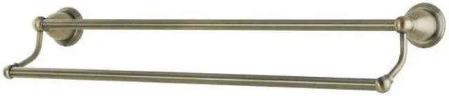 Main image of Kingston Brass BA1753AB Heritage 24 Inch Wall Mount Dual Towel Bar - Antique Brass