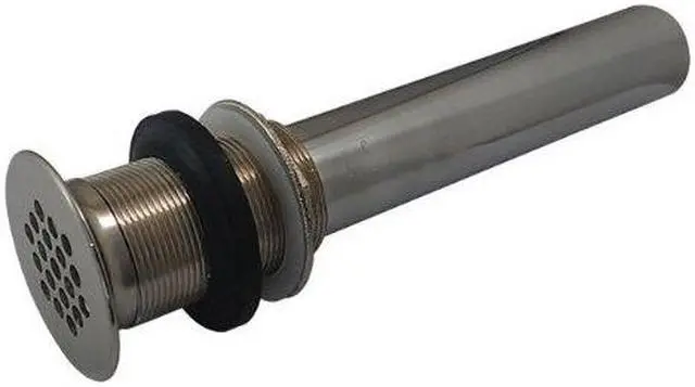 Alt view image 2 of 3 - Kingston Brass KB4008 Kingston Solid Grid Drain For Vessel Sink - Satin Nickel