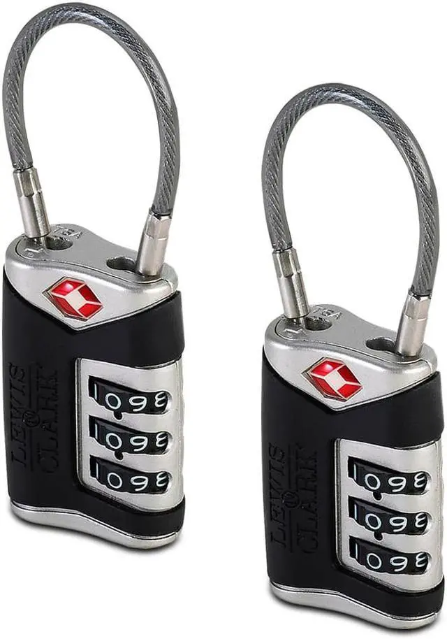 Alt view image 2 of 7 - Lewis N. Clark TSA Sentry® Cable Lock - 2 Pack