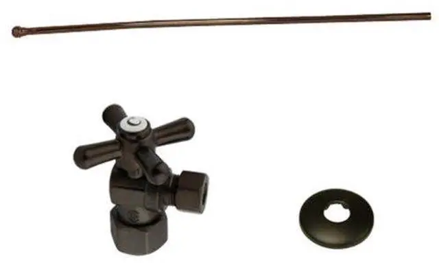 Main image of Kingston Brass KTK105P Toilet Supply Kits Combo, 1/2" IPS Inlet, 3/8" Comp Outle