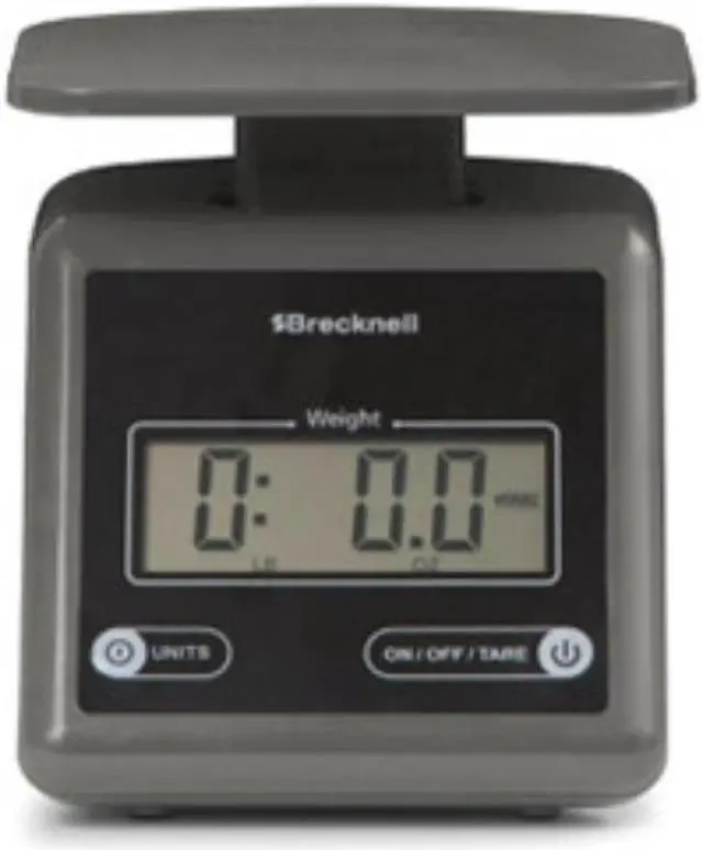 Alt view image 6 of 13 - Brecknell Electronic Postal Scale, 7 lbs Capacity, 6 4/5 x 5 3/5 Platform, Gray