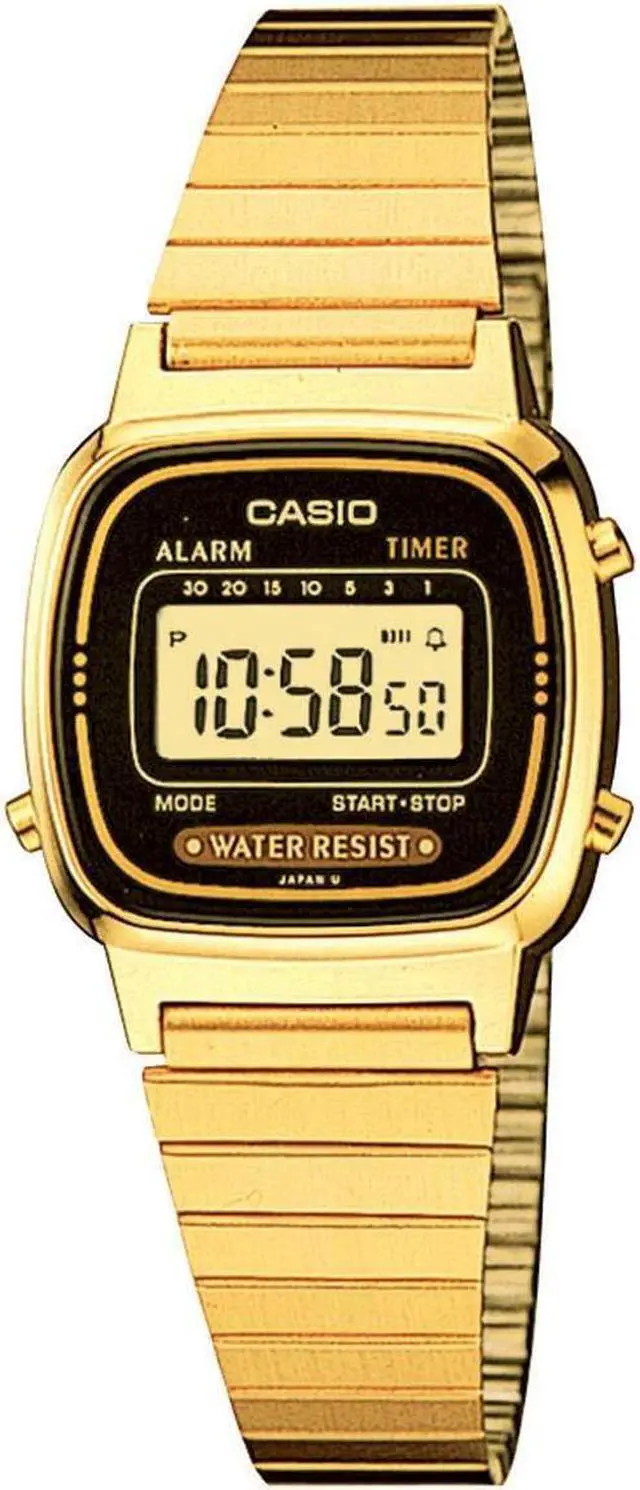 Alt view image 2 of 10 - Casio Stainless Steel Gold Digital Watch - LA670WGA-1CR