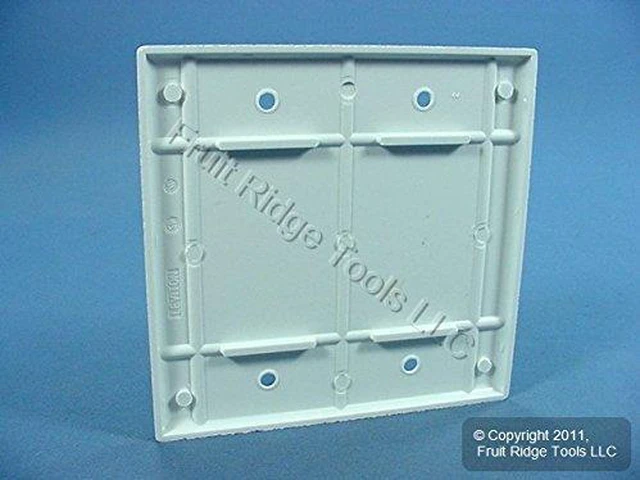 Alt view image 5 of 10 - Leviton 88025 White Two Gang Blank Wall Plate