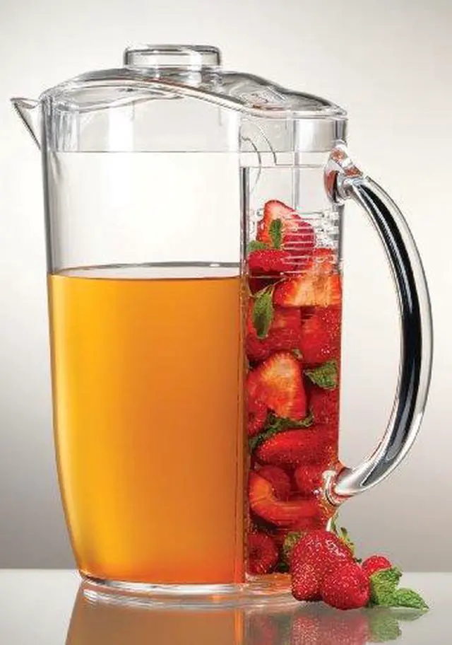 Alt view image 3 of 12 - Clear Iced Fruit Infusion Natural Fruit Flavor Pitcher
