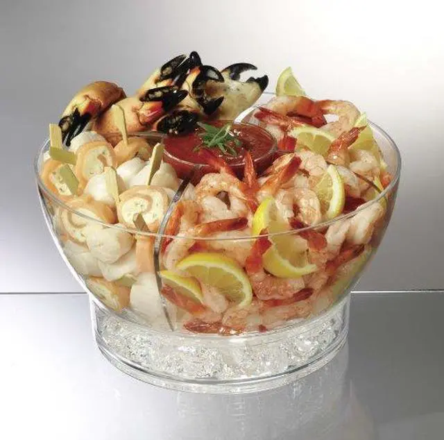 Alt view image 9 of 18 - Prodyne Acrylic Cold Bowl on Ice with Serving Spoon Fork - CB3