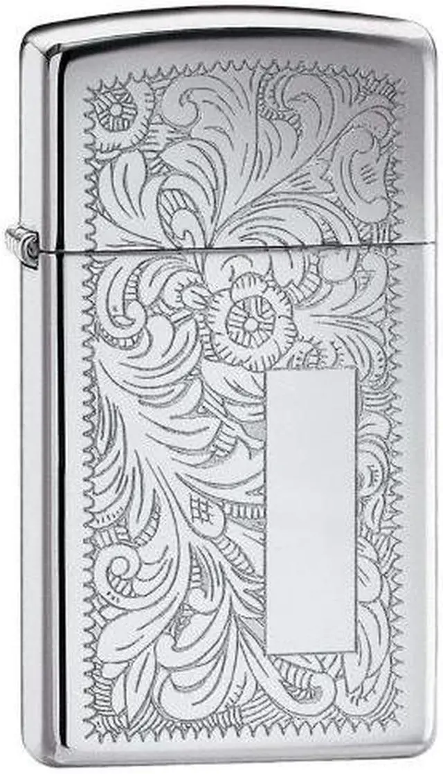 Alt view image 9 of 12 - Zippo 1652 Windproof Slim Venetian High Polish Chrome Lighter
