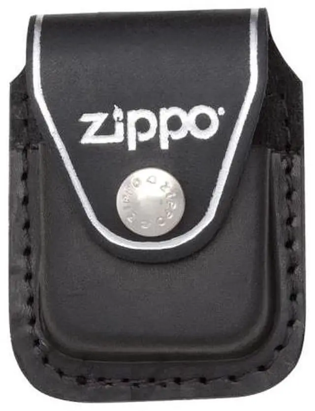 Alt view image 10 of 20 - Zippo ZO17060 Lighter Lighter Pouch Black Leather Attaches To Belt W/ Clip Thes