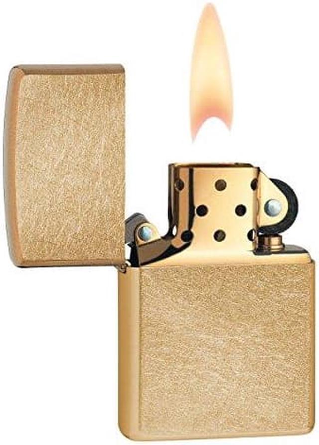 Encendedor Zippo Regular Tumbled Brassm + Bencina Zippo 125 ml - UNE