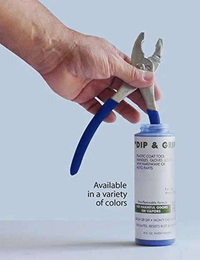 Alt view image 2 of 5 - Dip and Grip Rubberized Plastic Coating (Blue)  8 fl. oz