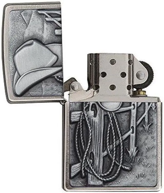 Alt view image 17 of 20 - Zippo ZOZO24879 Lighter Resting Cowboy World Famous Lighters