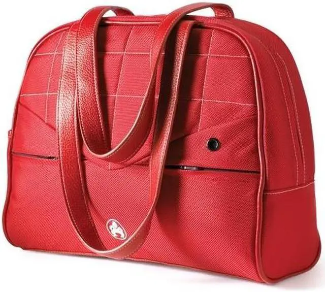 Alt view image 8 of 9 - Sumo - Women's 14.1" Ultrabook or 15" MacBook Laptop Purse - Red w/ White Stitching