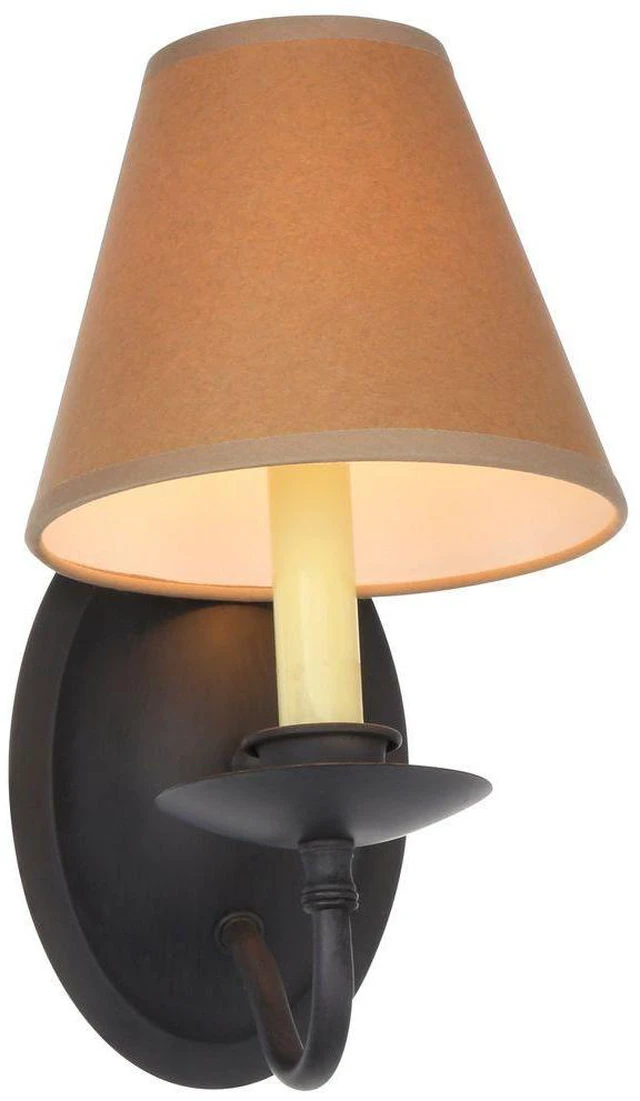 Alt view image 5 of 7 - World Imports 8437-42 Uptown Colonial 1-Lgt Wall Sconce, Rust