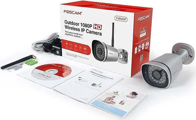 Alt view image 8 of 11 - Foscam FI9900P Outdoor Full HD 1080P Wireless Night Vision WDR IP Security Camera (Silver)