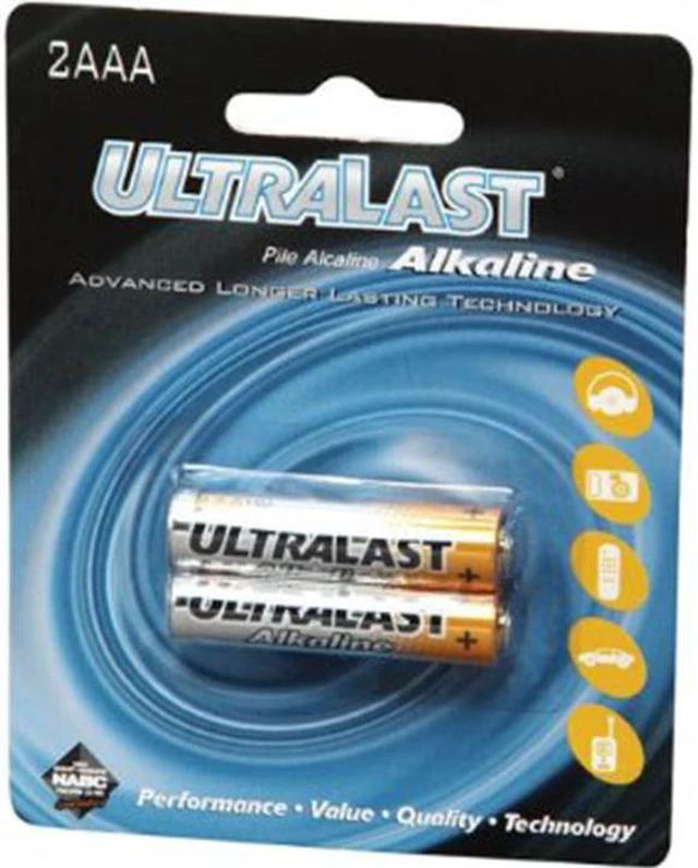 Alt view image 2 of 3 - Ultralast ULA2AAA ULA2AAA AAA Alkaline Batteries, 2 pk