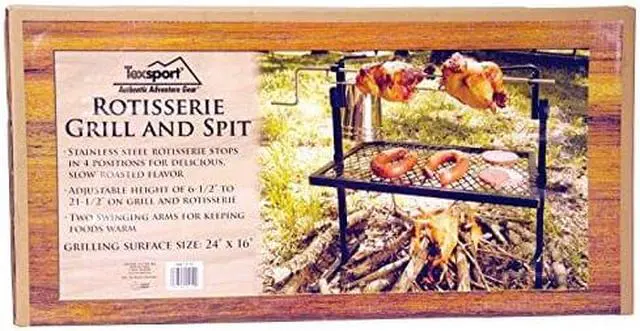 Alt view image 6 of 16 - Texsport Rotisserie and Spit Grill