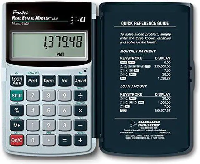 Alt view image 3 of 4 - CALC IND 3400 POCKET REAL ESTATE MASTER