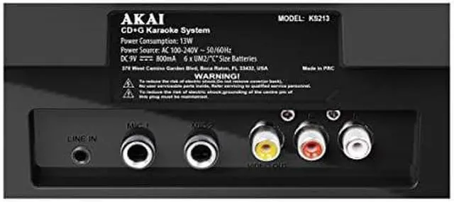 Alt view image 5 of 8 - AKAI KS-213 CDG Portable Karaoke System with iPad Cradle & Line Input