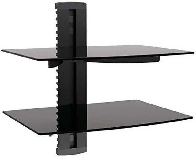Main image of MegaMounts Tempered Glass Double Shelf Wall Mount