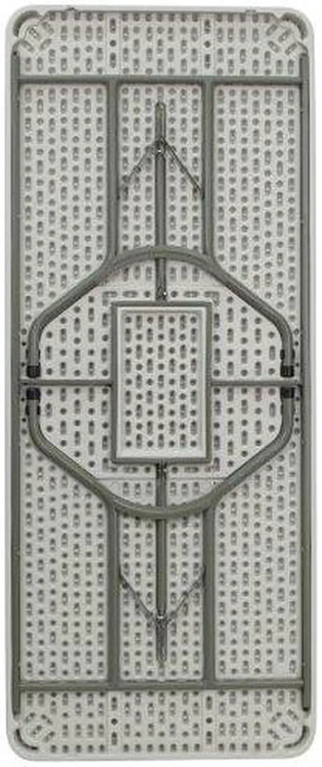 Alt view image 2 of 19 - 30''W x 72''L Granite White Plastic Folding Table