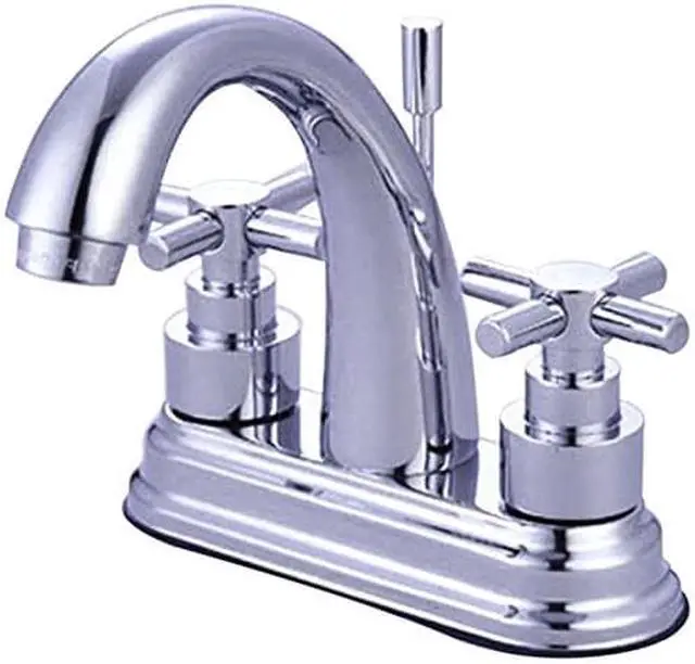 Alt view image 4 of 7 - Kingston Brass KS8611EX Elinvar Two Handle 4" Centerset Lavatory Faucet with Bra