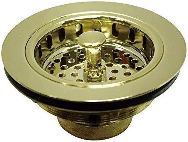 Alt view image 6 of 8 - Kingston Brass KBS1002 Kitchen Sink Strainer - Polished Brass