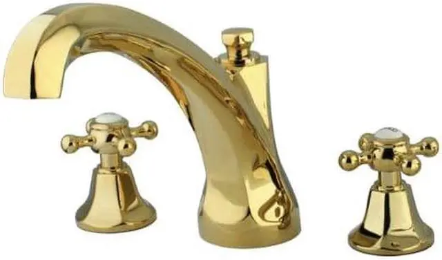 Alt view image 2 of 4 - Two Handle Roman Tub Filler in Polished Brass by Kingston Brass
