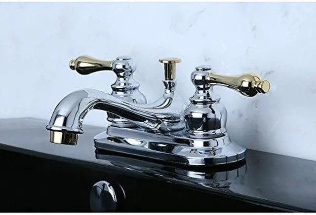 Alt view image 4 of 10 - Kingston Brass KB604AL Two Handle 4" Centerset Lavatory Faucet with Retail Pop-u