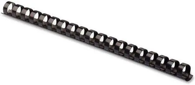 Main image of Fellowes Plastic Comb Binding Spines, 3/8 Inch Diameter, Black, 55 Sheets, 100 Pack (52325)