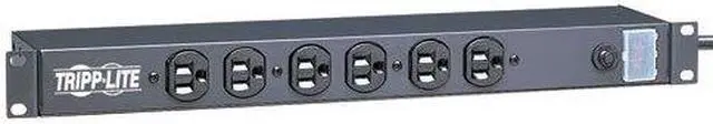 Main image of Tripp Lite 12 Outlet Rackmount Network-Grade PDU Power Strip, Front & Rear Facing, 15A, 15ft Cord with 5-15P Plug (RS-1215)