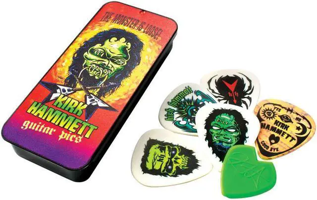 Alt view image 2 of 5 - Dunlop Kirk Hammett Collector Guitar Pick Tin - 6 Pack - .88mm Gauge
