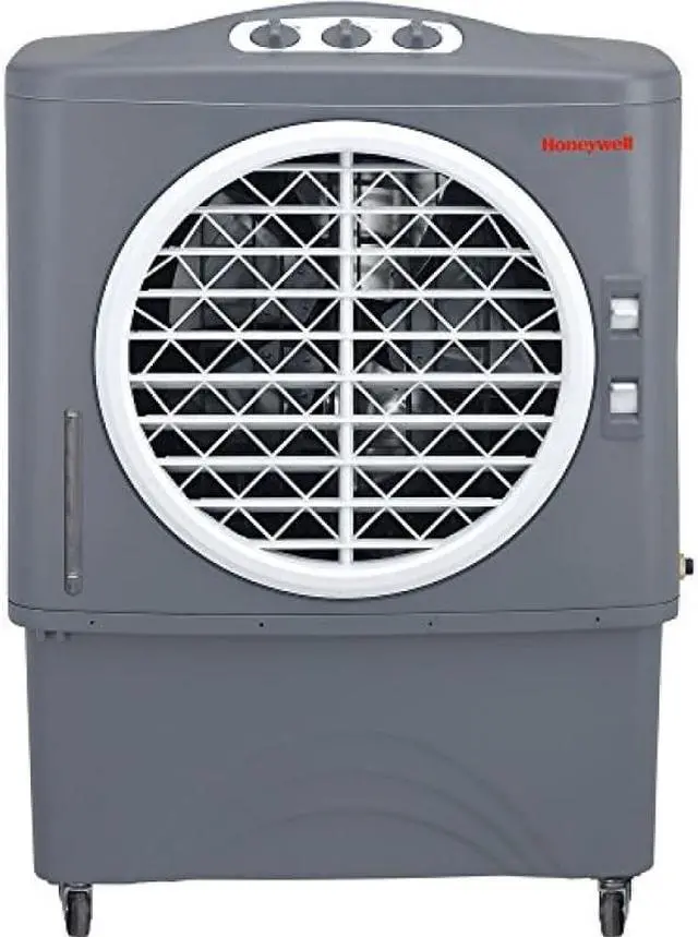 Alt view image 4 of 9 - Honeywell CO48PM 1062 CFM Indoor/Outdoor Evaporative Air Cooler (Swamp Cooler) with Mechanical Controls in Gray