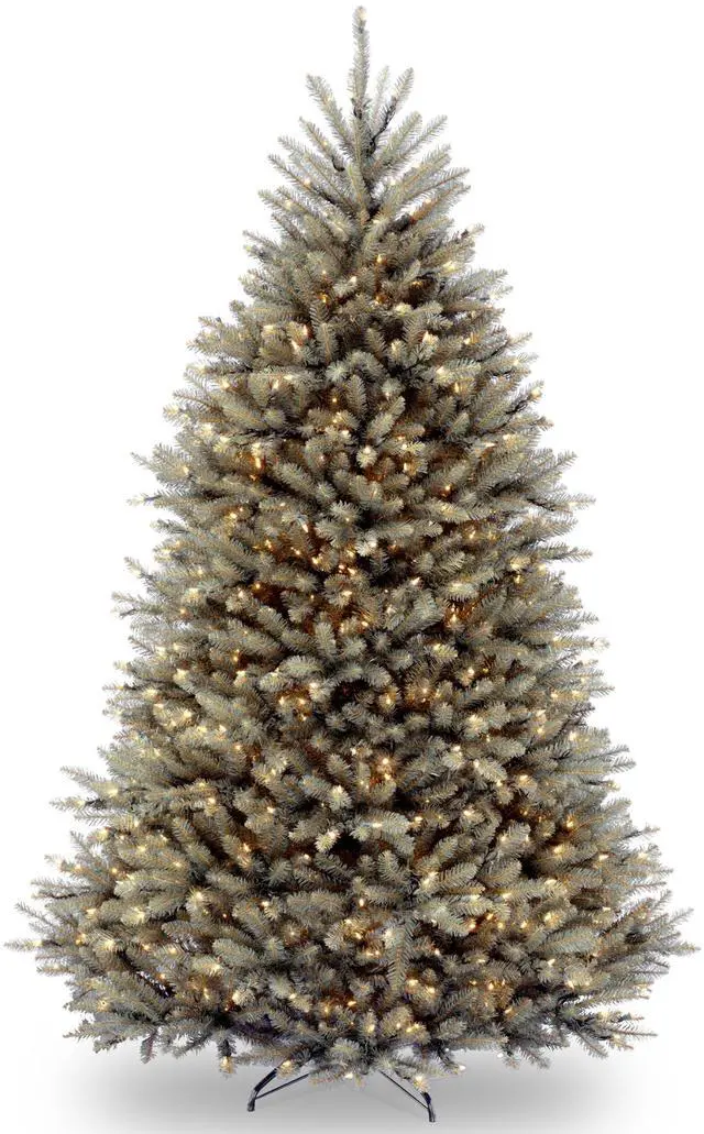 Alt view image 14 of 15 - National Tree Company DUBH75LO 7.5 ft. Pre-Lit Dunhill Fir Blue Spruce Tree - 59" x 59" x 90" - Blue Tree, Green Tree Stand