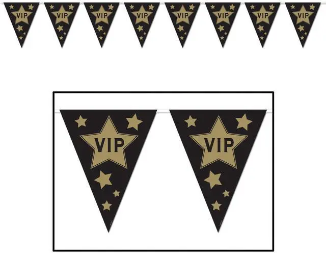 Alt view image 2 of 3 - Vip Pennant Banner - Plastic-pp