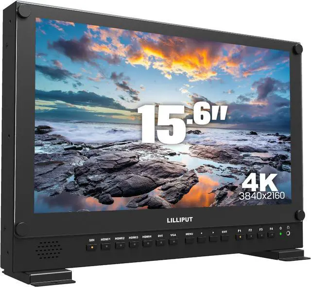 Alt view image 5 of 10 - LILLIPUT BM150-4K 15.6" 4K 3840×2160 Ultra-HD resolution, 1000:1 Contrast Ratio, 25ms Response Time with Carry-on Metal case 3G-SDI, HDMI, VGA, AV input by VIVITEQ