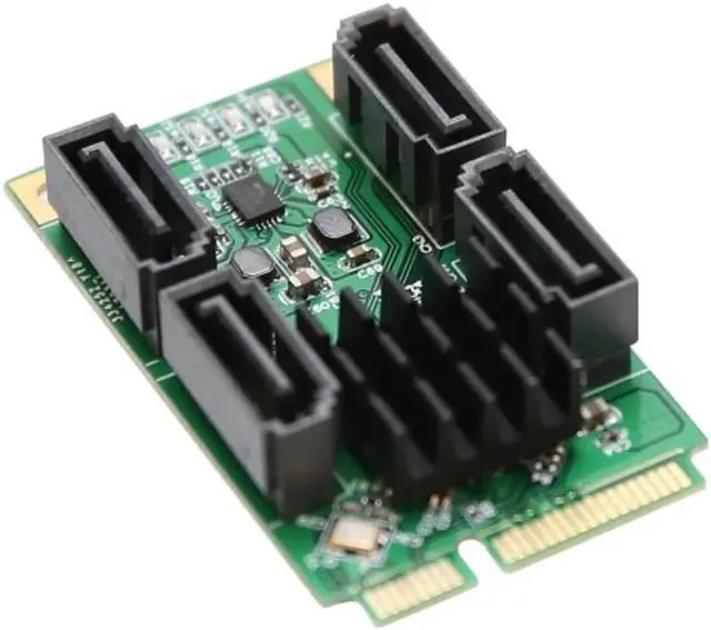 Alt view image 2 of 16 - IOCrest 4 Port SATA III Mini PCI-e Controller Card - SI-MPE40125