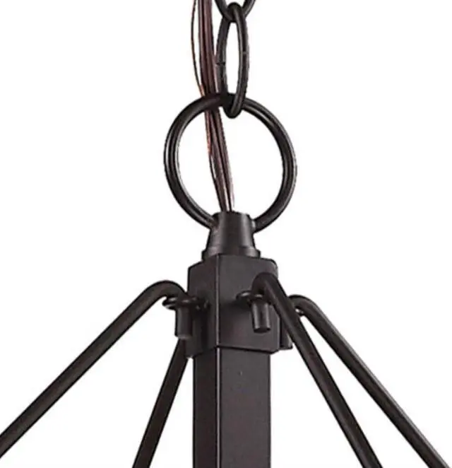 Alt view image 6 of 16 - Elk Lighting Diffusion Collection 4 Light Chandelier In Oil Rubbed Bronze - 57027/4