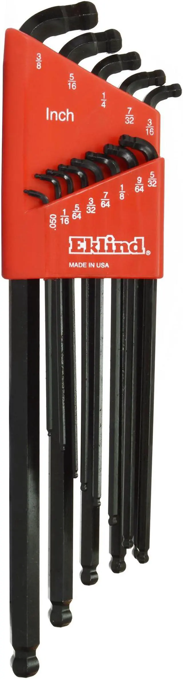 Alt view image 2 of 3 - Eklind Long L-Shaped SAE Black Oxide Ball End Hex Key Set, Number of Pieces: 13