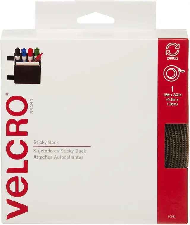 Alt view image 11 of 19 - Velcro Sticky-Back Hook and Loop Fastener Tape with Dispenser 3/4 x 15 ft. Roll
