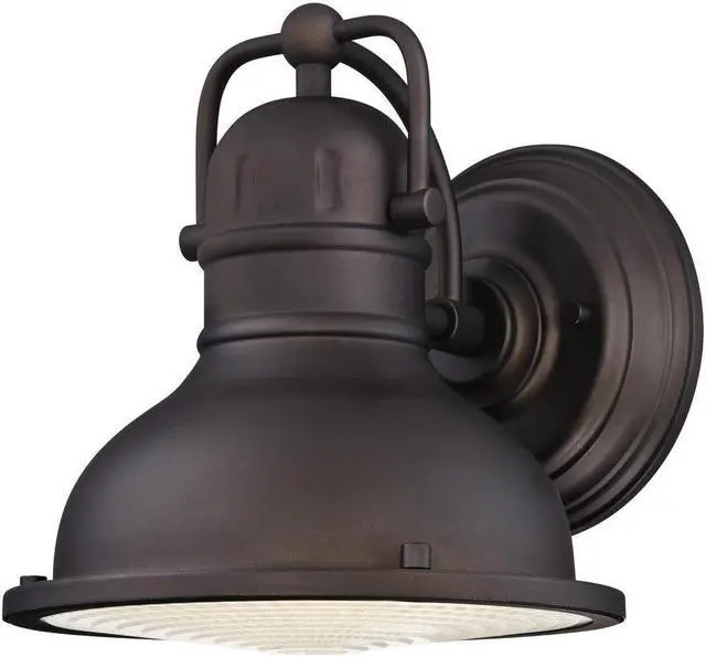 Main image of Westinghouse 62034 - LED 9.5" Lantern Oil Rubbed Bronze Wall Light Fixture with Clear Prismatic Lens
