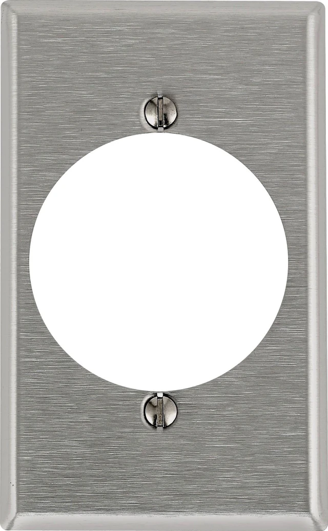 Alt view image 3 of 5 - 84028 1-Gang Flush Mount 2.15" Diameter, Device Rcptcl Wlplt, Stainless Steel