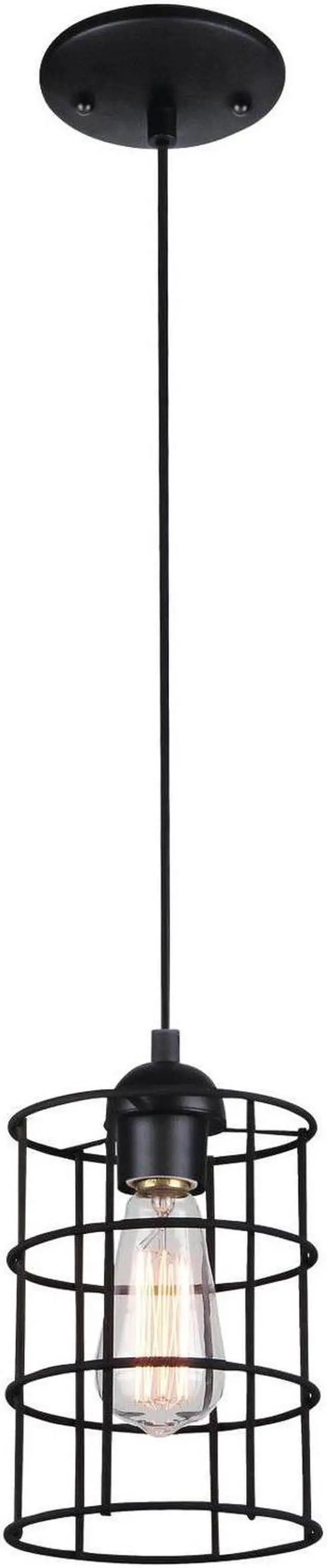 Main image of Westinghouse 61006 - 1 Light Oil Rubbed Bronze with Metal Cage Shade Light Fixture (1Lt Mini Pend ORB with Cage Sh)