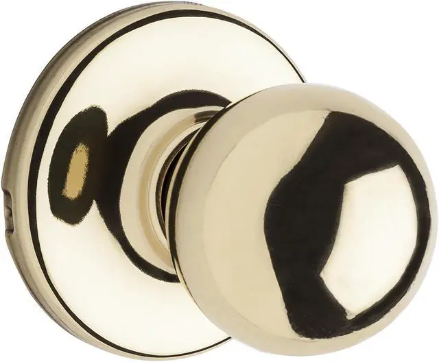 Alt view image 2 of 4 - Kwikset Polo Polished Brass Hall & Closet Door Knob 200P 3 CP V1