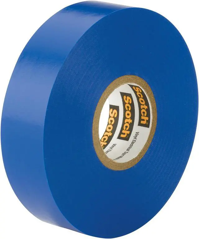Alt view image 4 of 13 - 3M Scotch 35 Vinyl Electrical Color Coding Tape 3/4" x 66ft Blue 10836 - OEM